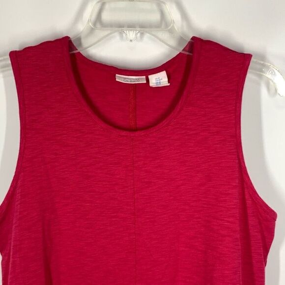 Sigrid Olsen Women's Side Vent Pullover Tank Top Red pink  Size Medium - Picture 3 of 9